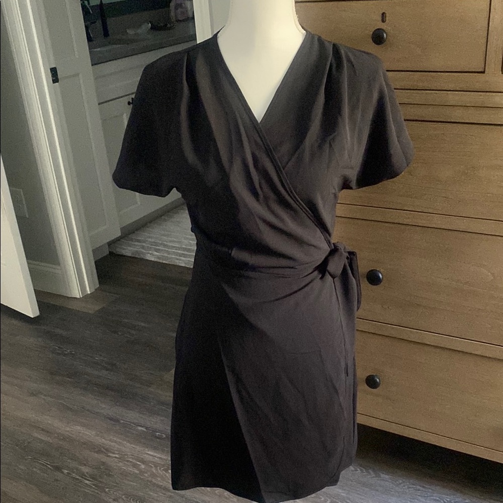 Elegant Black Wrap Dress